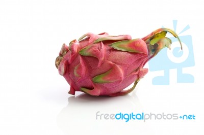 Dragon Fruit Isolated In White  Stock Photo