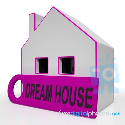 Dream House Home Shows Purchase Or Construct Perfect Property Stock Image