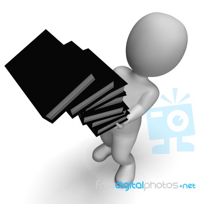 Dropping Files Shows Unorganized Clerk Stock Image