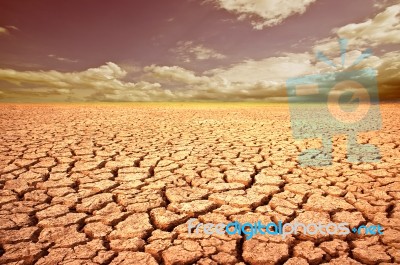 Dry Land Of Global Warming Stock Photo