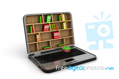 E-learning Education Or Internet Library Stock Image