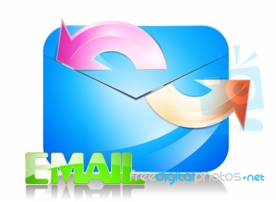 E Mail Icon On A White Background Stock Image
