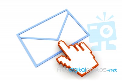 E Mail With Cursor Stock Image