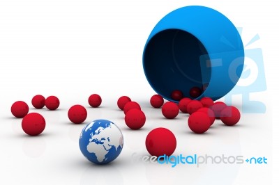 Earth And Medicine Global Health Care Stock Image
