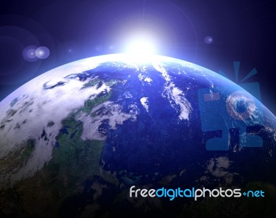 Earth And Sun Stock Photo Earth And Sun Stock Photo