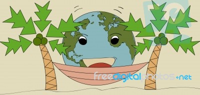 Earth Globe Relax Stock Image
