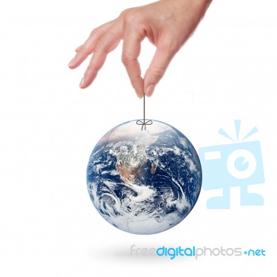 Earth Suspended Stock Image