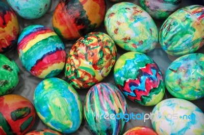 Easter Egg Background Stock Photo