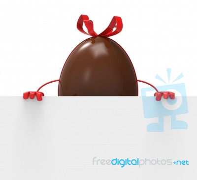 Easter Egg Indicates Text Space And Confectionery Stock Image