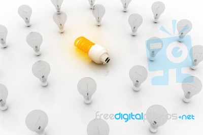 Eco Energy Saving Light Bulb Concept Stock Image