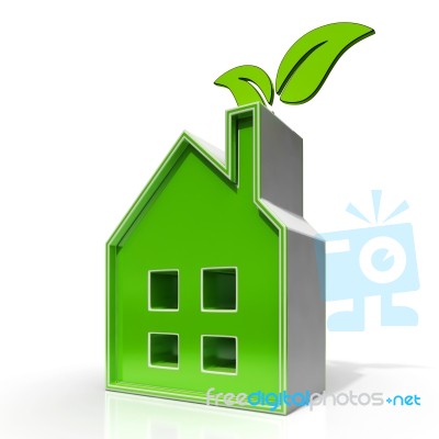 Eco House Showing Environmental Home Stock Image