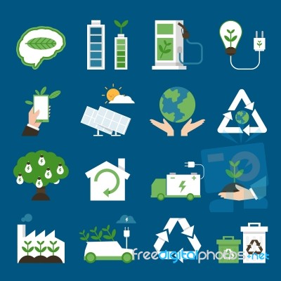 Eco Icons Stock Image