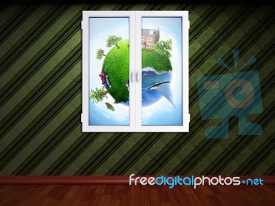 Ecology Window Stock Image