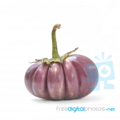 Eggplant Isolated On White Stock Photo
