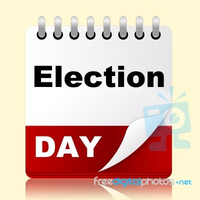 Election Day Indicates Month Poll And Appointment Stock Image