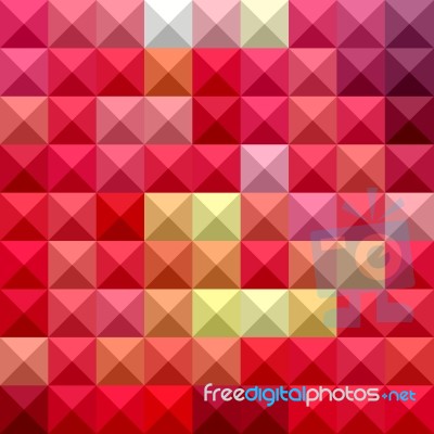 Electric Crimson Red Abstract Low Polygon Background Stock Image