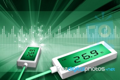 Electronic Thermometer Stock Image