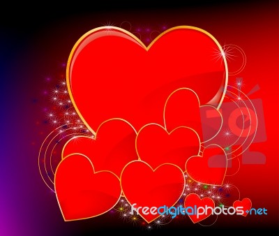 Elegant Red Heart Stock Image