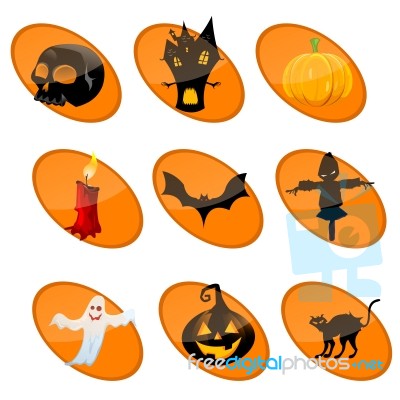 Elements Of Halloween Stock Image