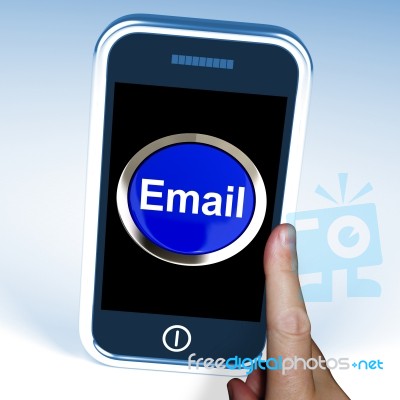 Email Button On Mobile Phone Stock Image