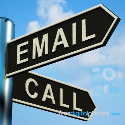 Email Or Call Directions Stock Image