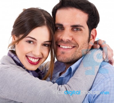 Embracing Couple Stock Photo