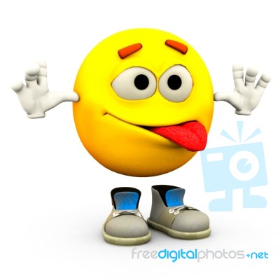 Emoticon Taunting Stock Image