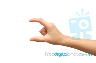 Empty Hand Gesture Stock Photo