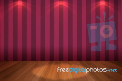 Empty Room With Spotlight Stock Image