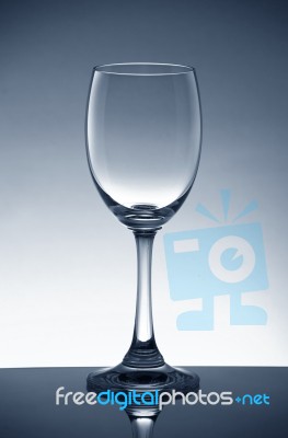 Empty Wine Glass Stock Photo