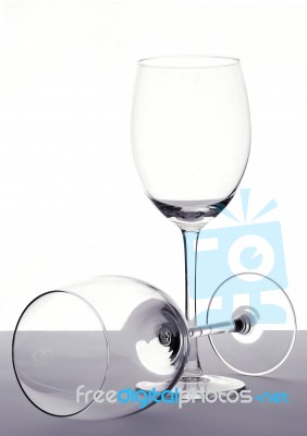 Empty Wineglasses Stock Photo