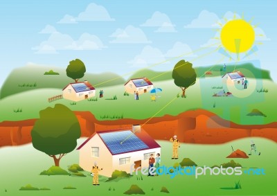 Energy Solar Stock Image