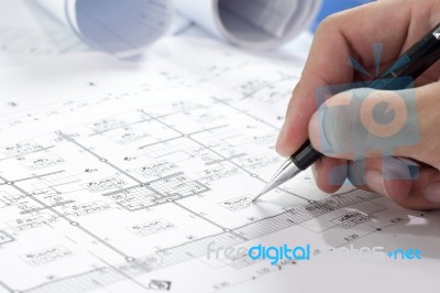 engineering diagram blueprint paper drafting project sketch arch