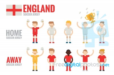 England Soccer Team Stock Image