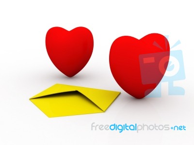 Envelope With Heart Stock Image