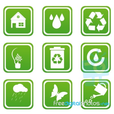 Environmental Icon Set Stock Image