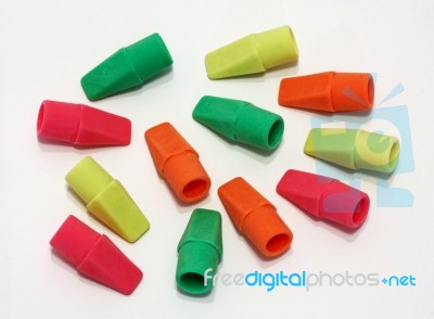 Erasers Stock Photo