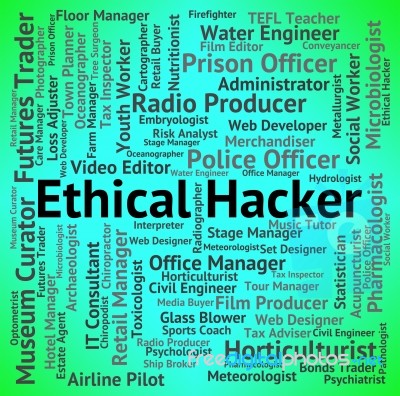 Ethical Hacker Represents Contract Out And Career Stock Image