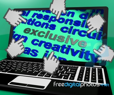 Exclusive Laptop Screen Shows Limited Offer Or Edition Stock Image