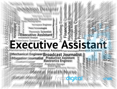 Executive Assistant Means Senior Manager And Pa Stock Image