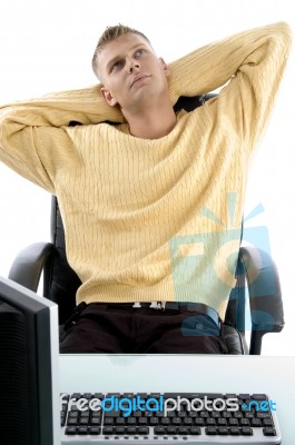 Executive Sitting Idle Stock Photo Executive Sitting Idle Stock Photo