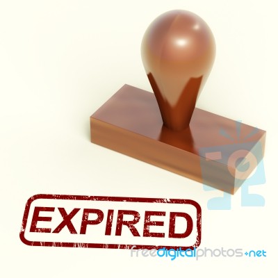 Expired Stamp Showing Validity Stock Image