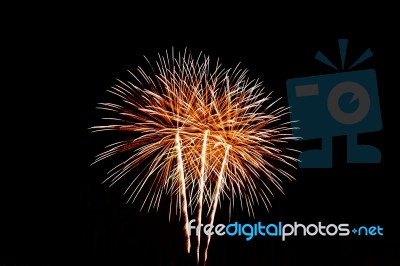 Explosion Of Firework Stock Photo