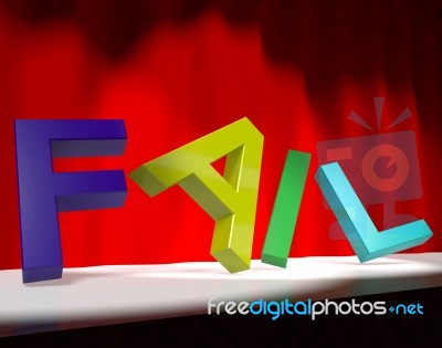 Fail word on stage Stock Image