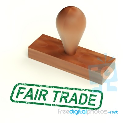 Fair Trade Rubber Stamp Stock Image