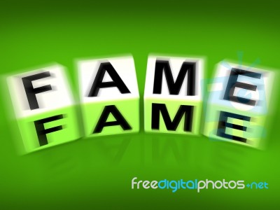Fame Displays Famous Renowned Or Notable Celebrity Stock Image