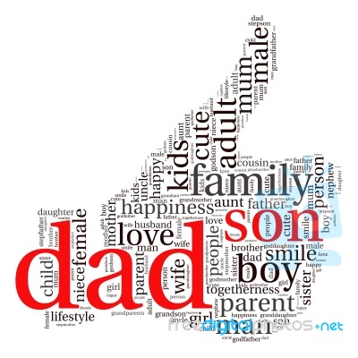 Family Info-text Graphics And Arrangement Concept (word Cloud) Stock Image