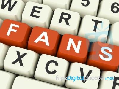 Fans Keys Show Follower Or Internet Friend Stock Image