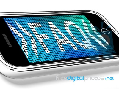 Faq Message On Mobile Screen Stock Image