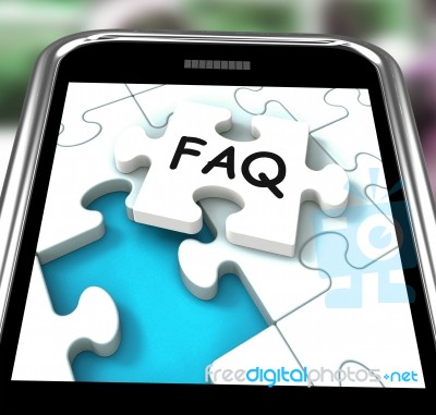Faq Smartphone Means Website Questions And Solutions Stock Image